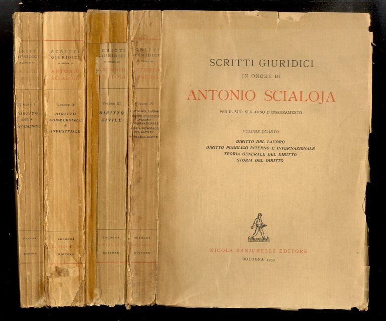 SCRITTI giuridici in onore di Antonio Scialoja per il Suo …