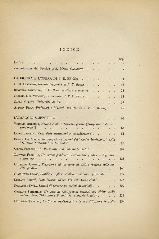 Scritti per il XL della morte di Paolo Emilio Bensa.