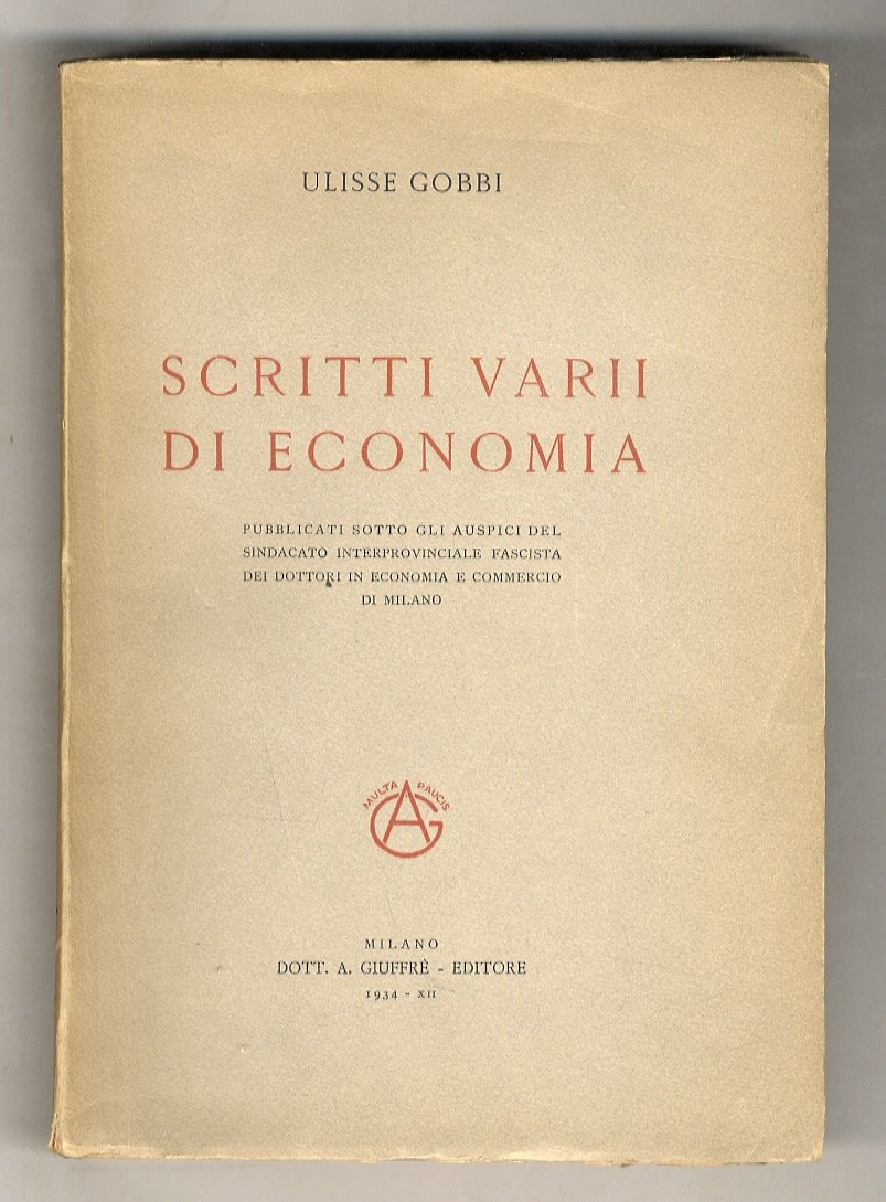 Scritti varii di economia.