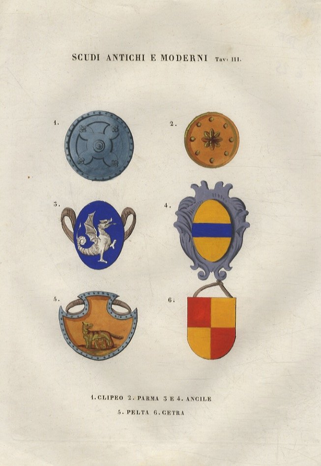 SCUDI antichi e moderni.