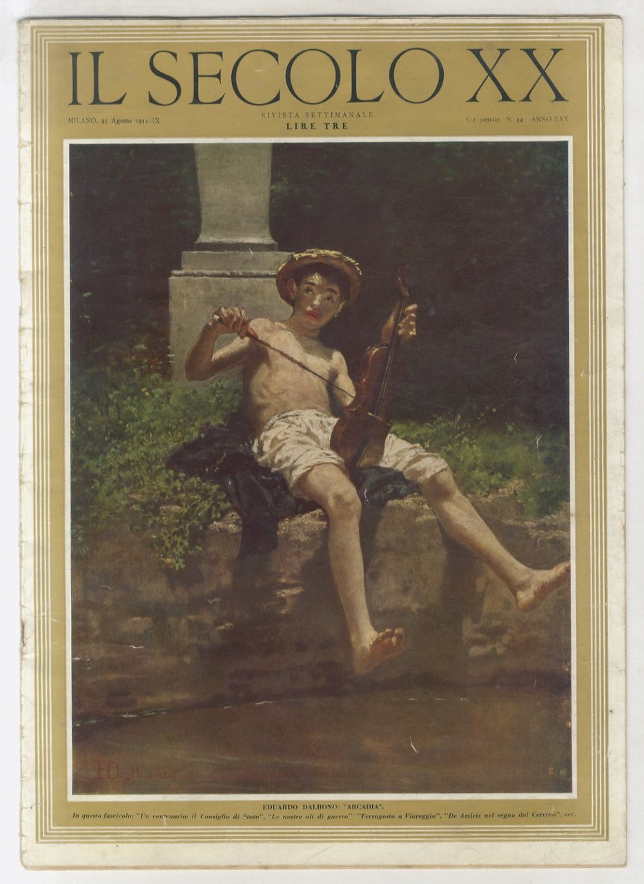 SECOLO (IL) XX. Rivista settimanale. N. 34. Anno XXX. 21 …
