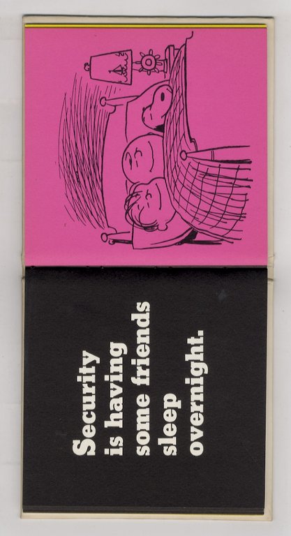 Security is a thumb and a blanket.