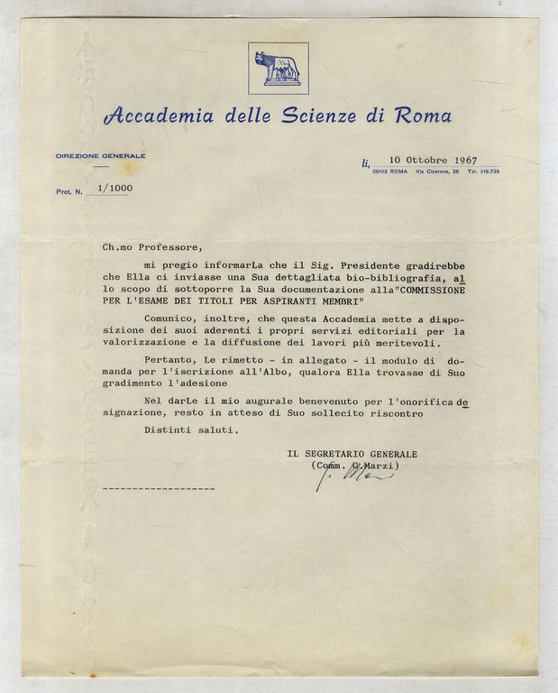 Serie di 80 lettere per lo più del periodo 1960-1969, …