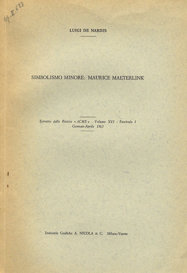 Simbolismo minore: Maurice Maeterlink