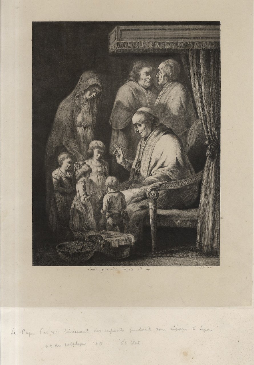 Sinite parvulos venire ad me [Le Pape Pie VII bénissant …