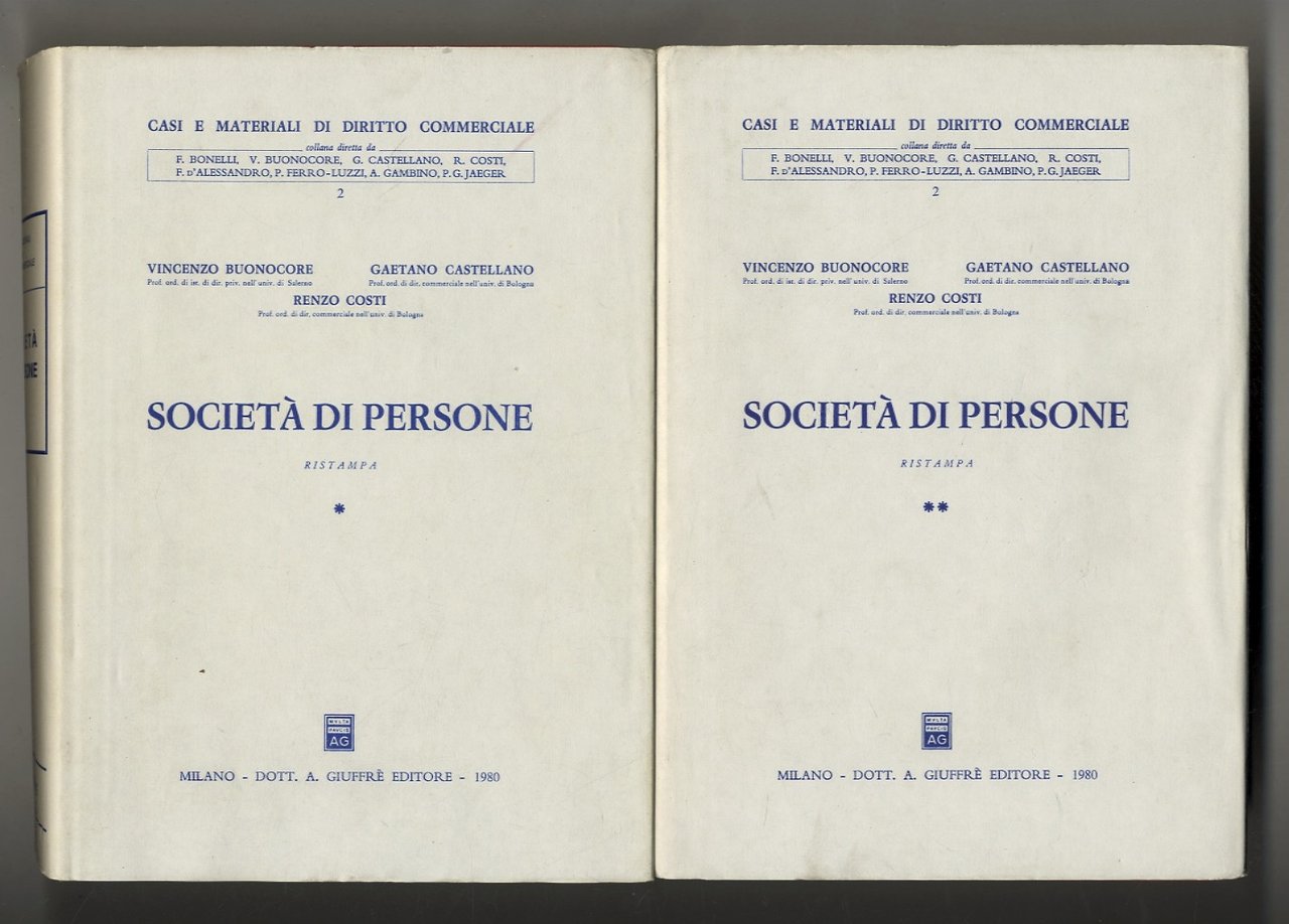 Società di persone. Ristampa.