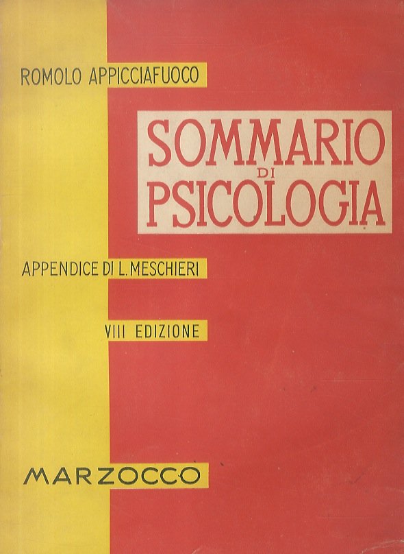Sommario di psicologia. Appendice di Luigi Meschieri. [.] Ottava edizione. … | Immagine principale