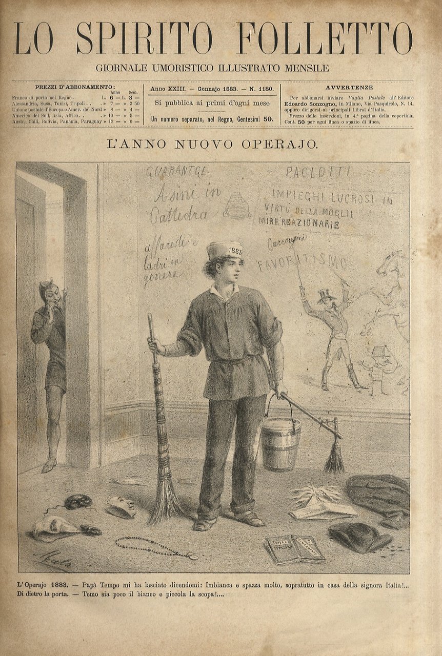SPIRITO (LO) Folletto. Giornale umoristico illustrato mensile. Anno XXIII: 1883. …