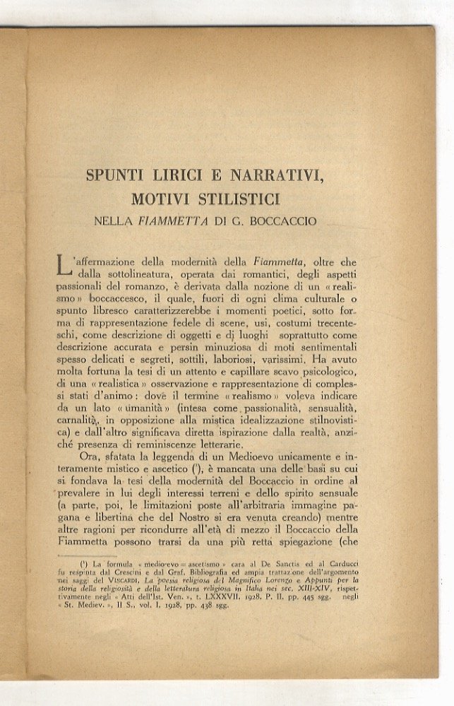 Spunti lirici e narrativi, motivi stilistici nella Fiammetta di G. …