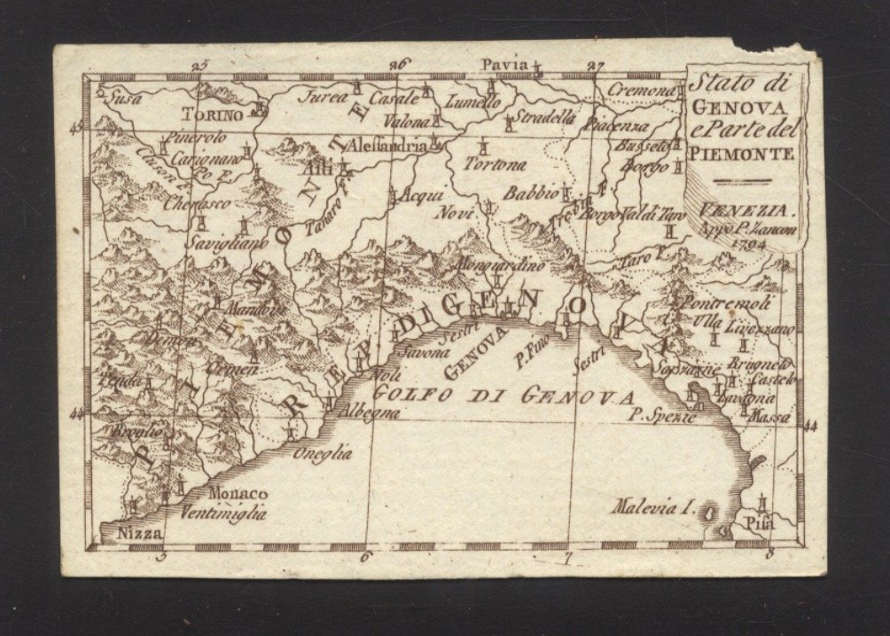 Stato di Genova e parte del Piemonte.
