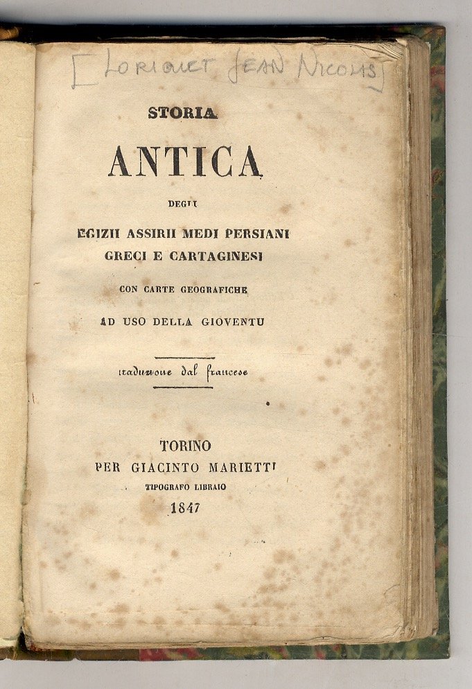Storia antica degli Egizii, Assiri, Medi Persiani, Greci e Cartaginesi. …