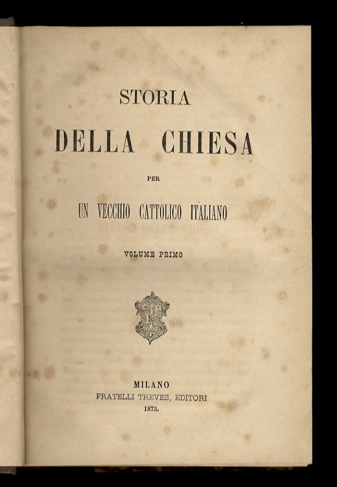 Storia della Chiesa. Per un vecchio cattolico italiano. | Immagine principale