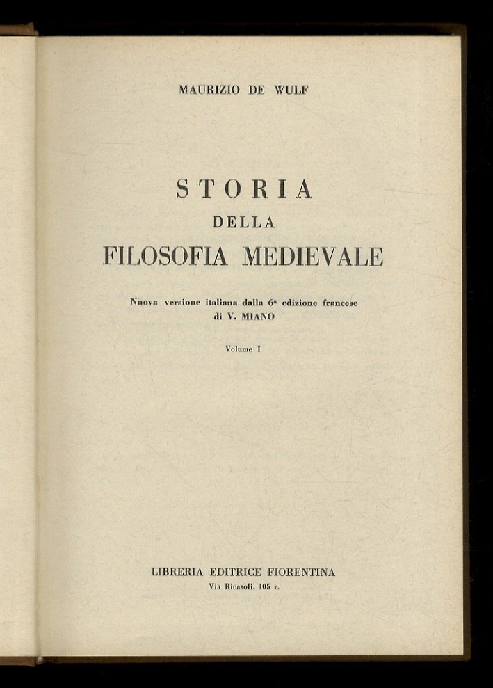 Storia della filosofia medievale. Nuova versione italiana dalla 6. ed. …