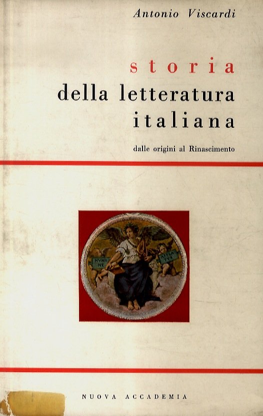 Storia della letteratura italiana dalle origini al Rinascimento.