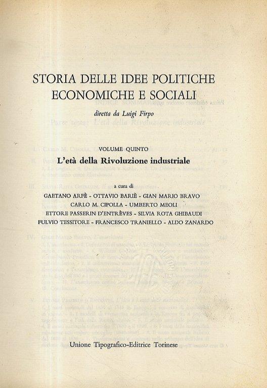 Storia delle idee politiche, economiche e sociali. Collana diretta da …