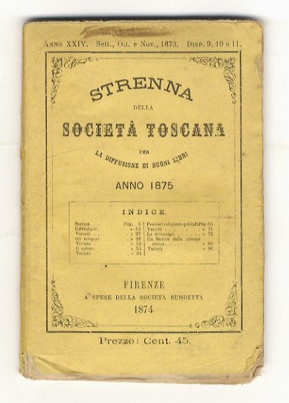 STRENNA della Società Toscana per la diffusione di buoni libri. …