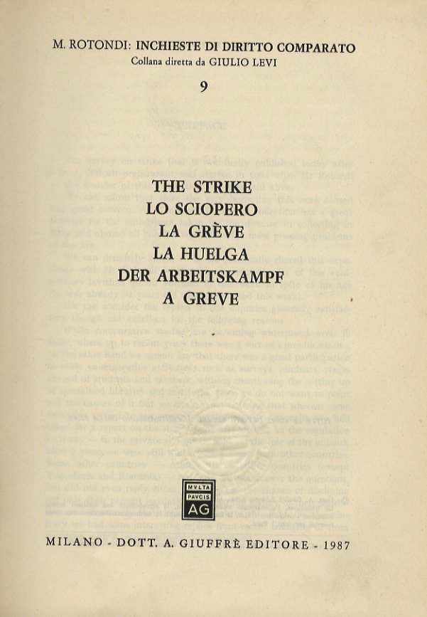 STRIKE (The) - Lo sciopero - La grève - La …