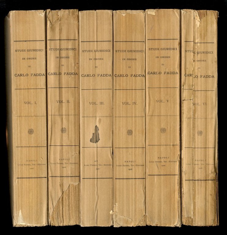 Studi giuridici in onore di Carlo Fadda pel XXV anno …