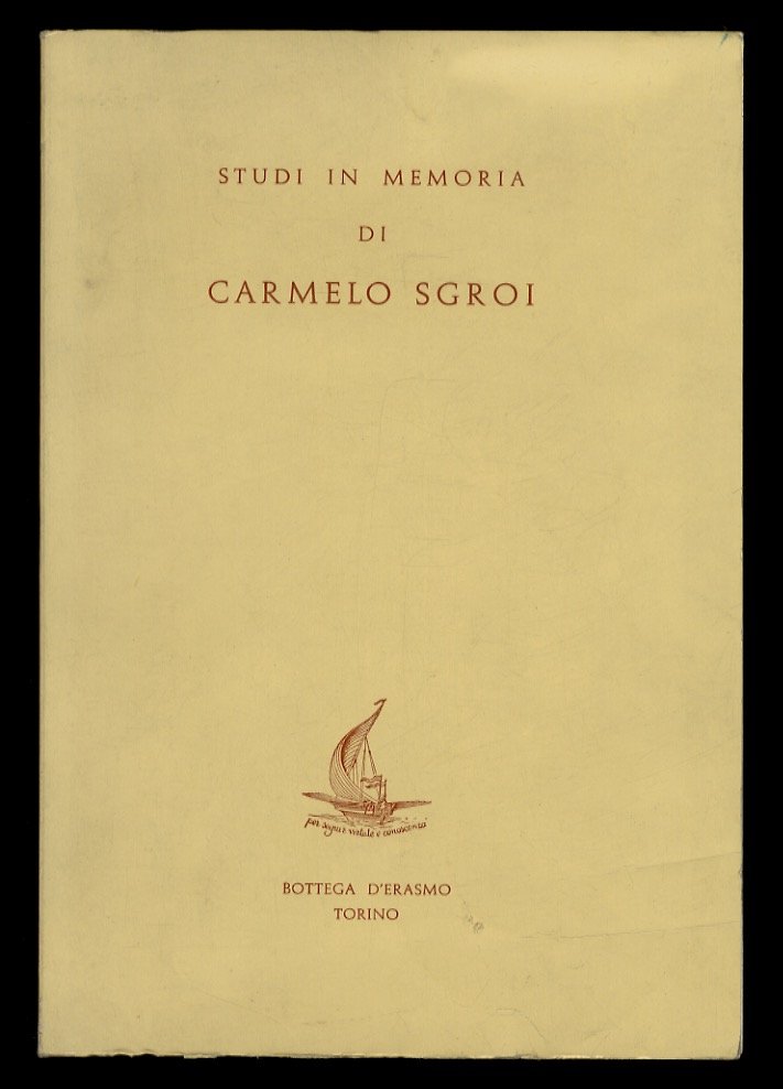 Studi in memoria di Carmelo Sgroi (1893-1952). Pubblicati a cura … | Immagine principale