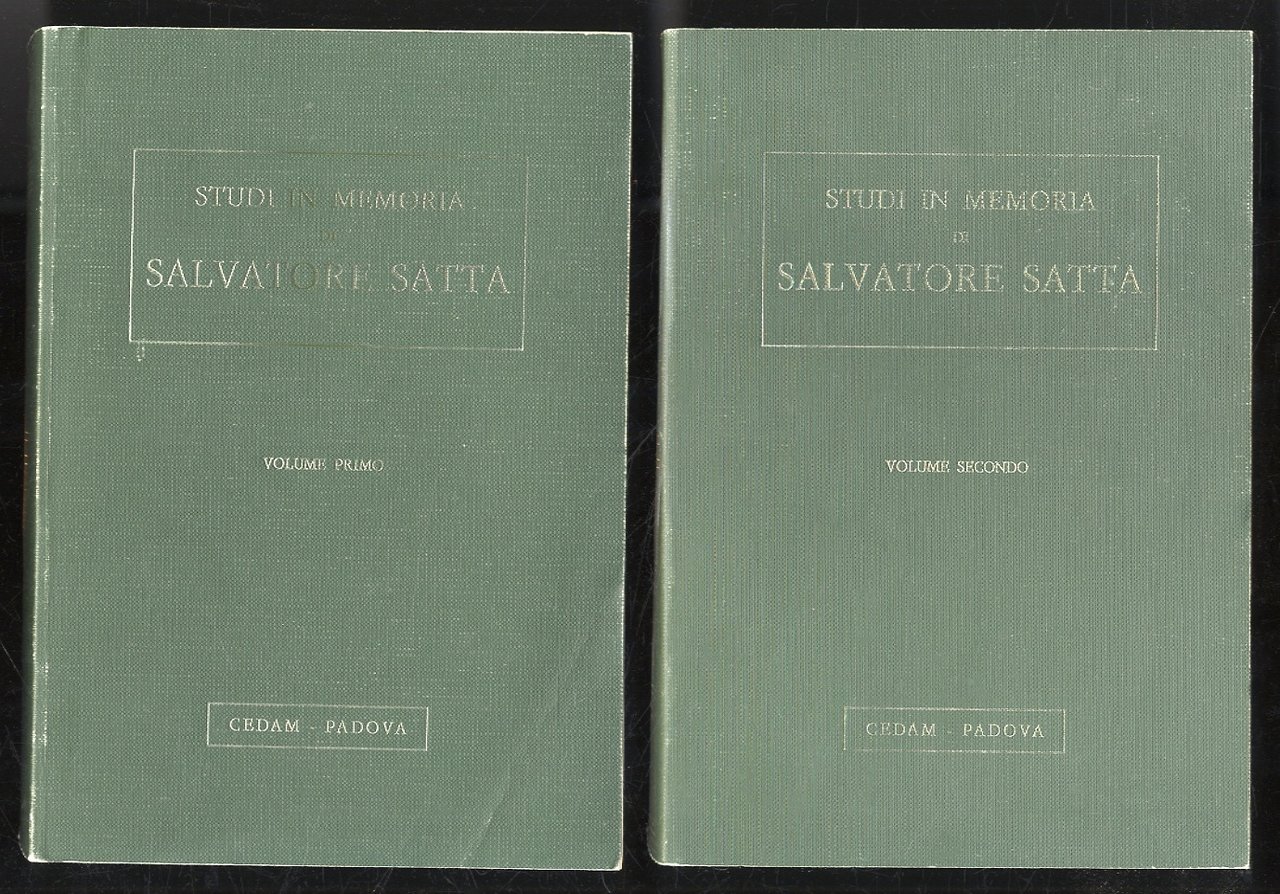Studi in memoria di Salvatore Satta.