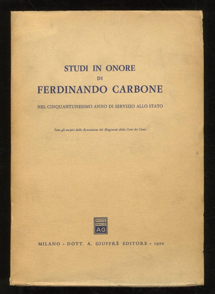 STUDI in onore di Ferdinando Carbone nel cinquantunesimo anno di …