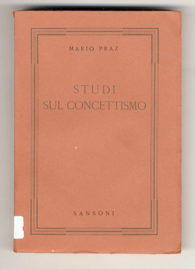 Studi sul concettismo.