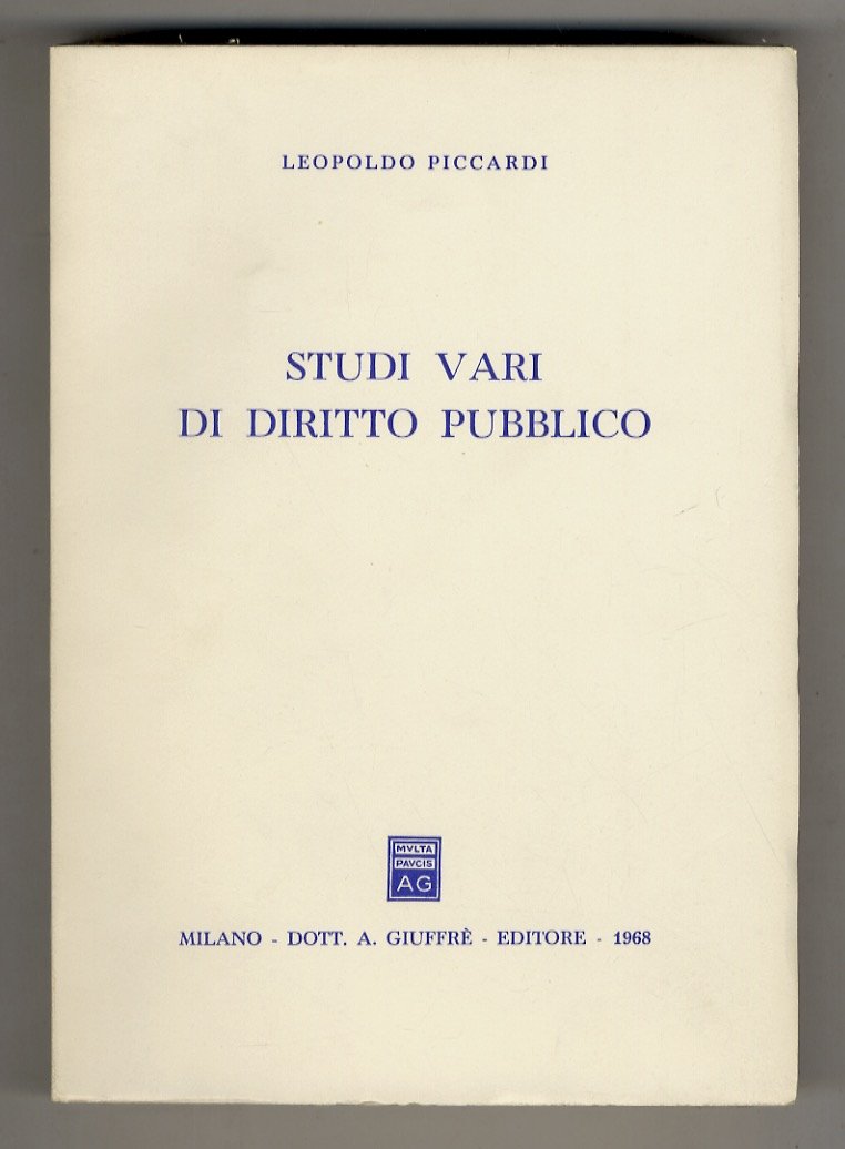 Studi vari di diritto pubblico.