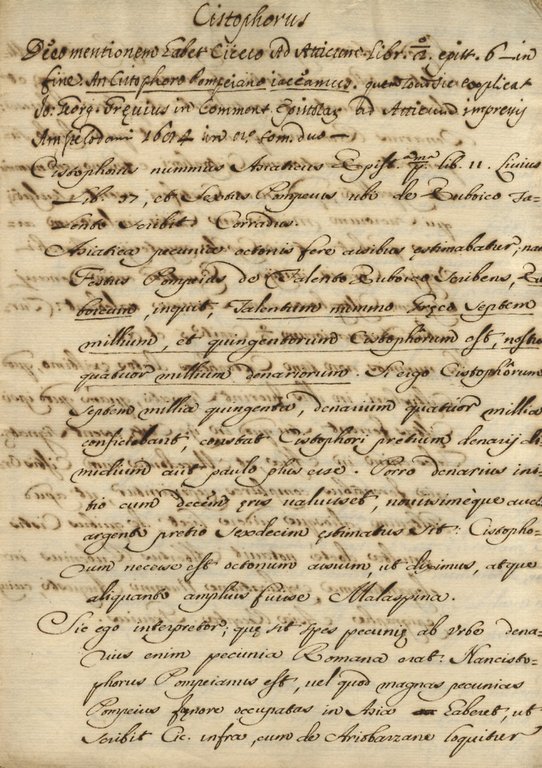 Studj sopra le monete del R. Sig. Prior Bernardo Benvenuti.