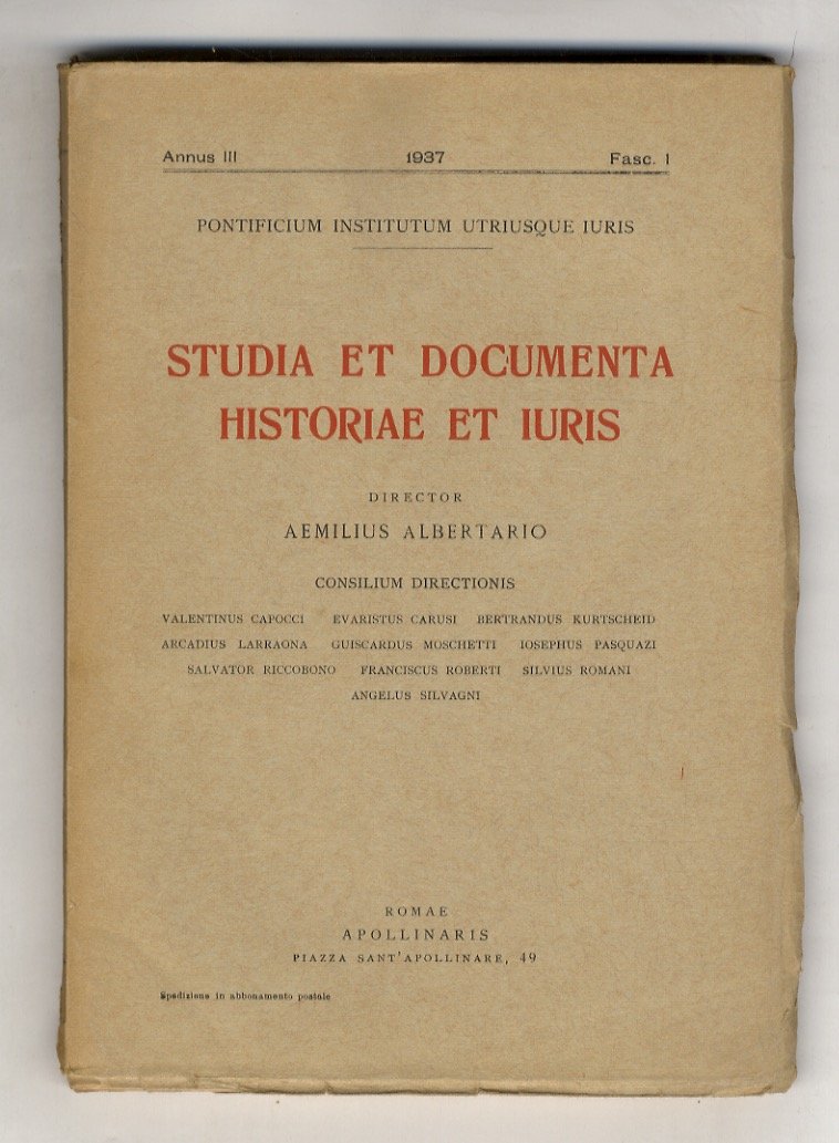 Sull'adempimento fittizio delle condizioni. (In: 'Studia et Documenta Historiae et …
