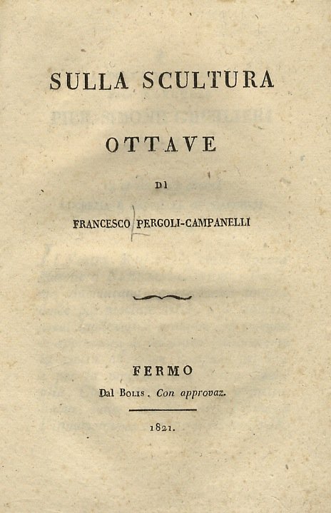 Sulla scultura. Ottave. | Immagine principale