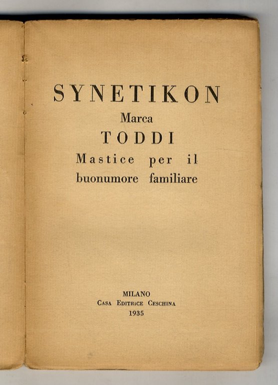 Synetikon marca Toddi. Mastice per il buonumore familiare.