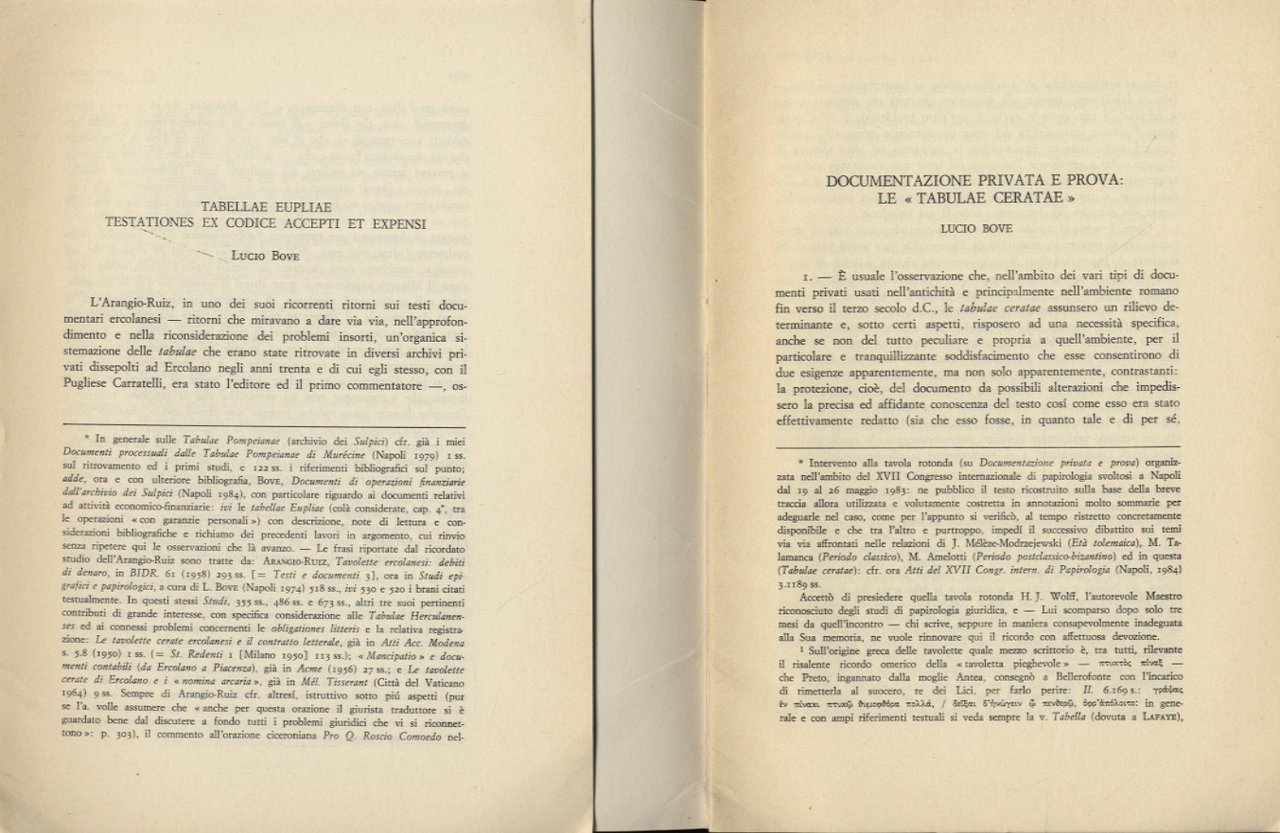 Tabellae Eupliae testationes ex codice accepti et expensi. (Unito dello …