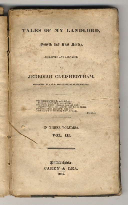 Tales of my Landlord. Fourth and Last series. Collected and …