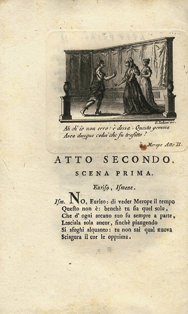 TEATRALI serj e giocosi del secolo XVIII. Presentazione di Andrea …