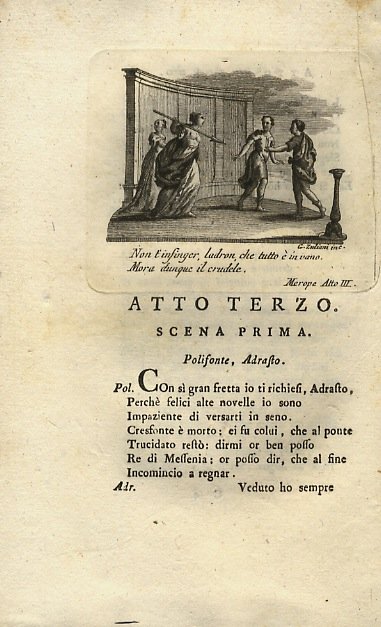 TEATRALI serj e giocosi del secolo XVIII. Presentazione di Andrea …