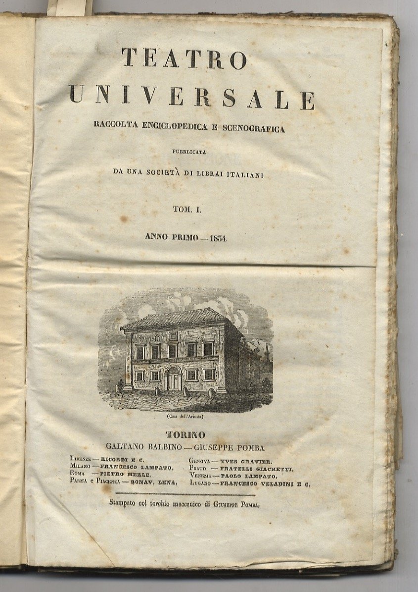 teatro universale. Raccolta enciclopedica e scenografica pubblicata da una Società …