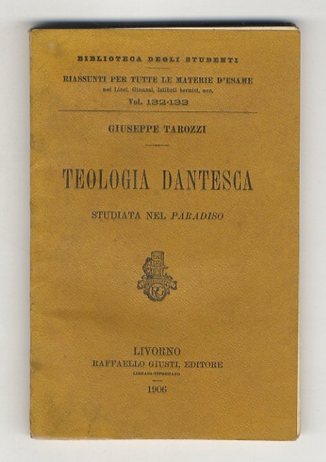 Teologia dantesca. Studiata nel "Paradiso". | Immagine principale