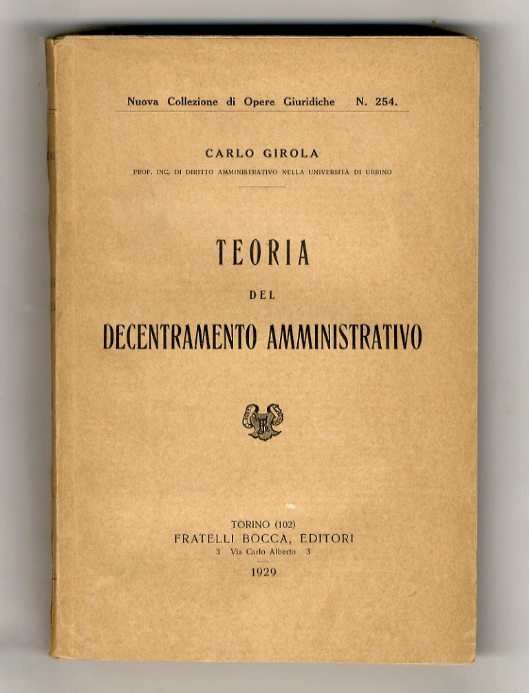 Teoria del decentramento amministrativo.