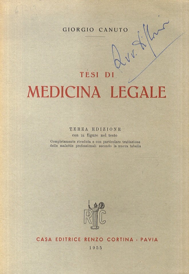 Tesi di medicina legale. Terza edizione con 24 figure nel …