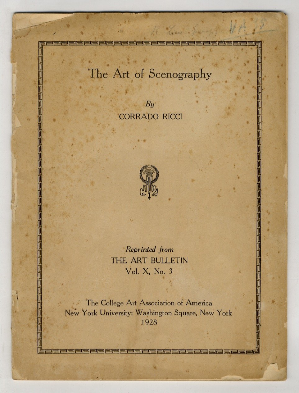 The Art of Scenography. Reprinted from the Art Bulletin vol. …