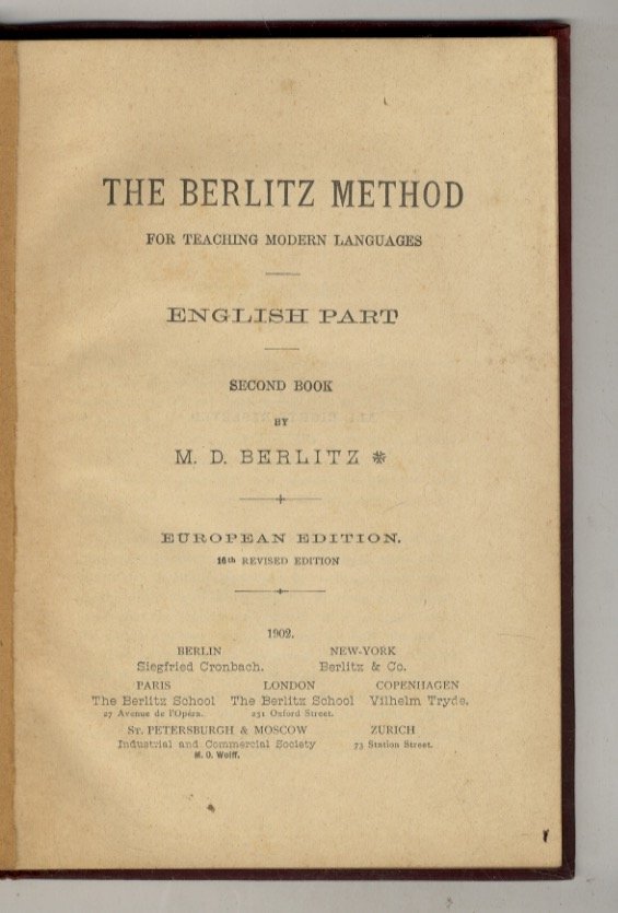 The Berlitz Method for teaching modern languages. English part. Second …