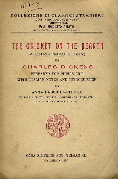 The Cricket on the Hearth (a Christmas story) [.] prepared …