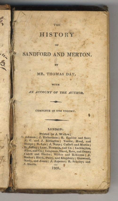 The History of Sandford and Merton. An Account of the …