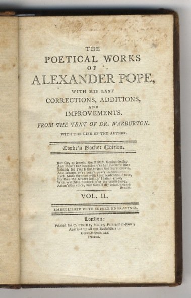 The Poetical Works of Alexander Pope, with His Last Corrections, … | Immagine Gallery 1