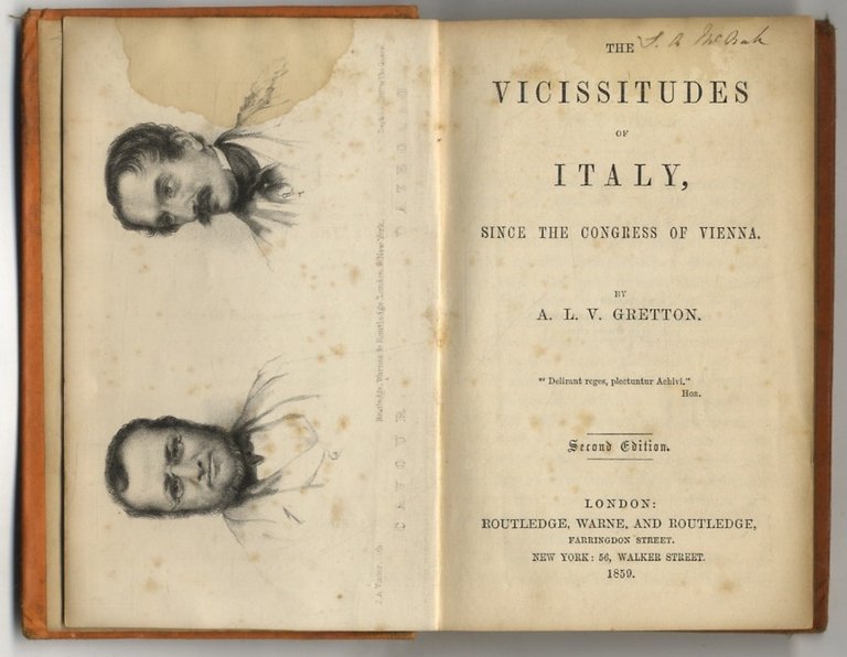 The Vicissitudes of Italy, since the Congress of Vienna. Second …