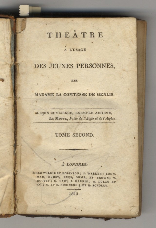 Théâtre à l'usage des jeunes personnes. Tome II. (Les Ennemies …