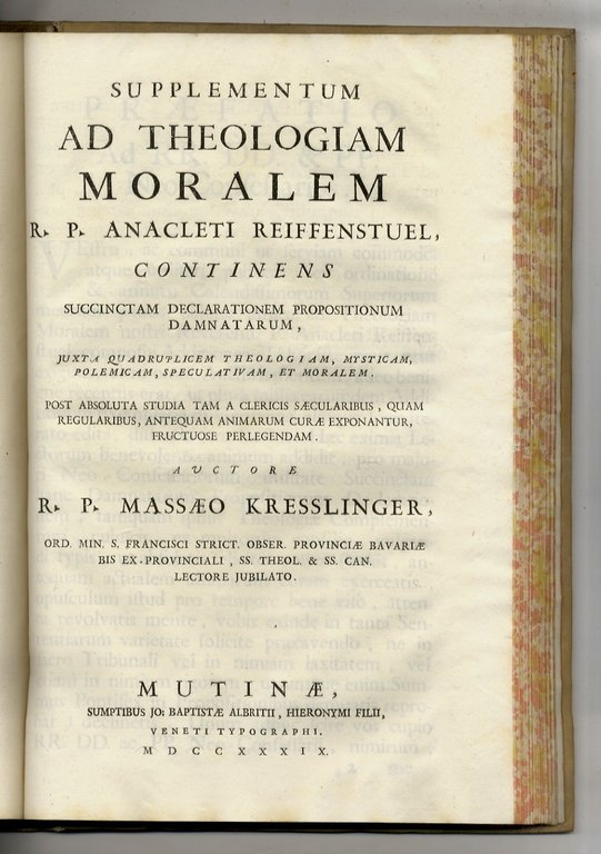 Theologia Moralis brevi simulque clara methodo comprehensa atque juxta sacros …