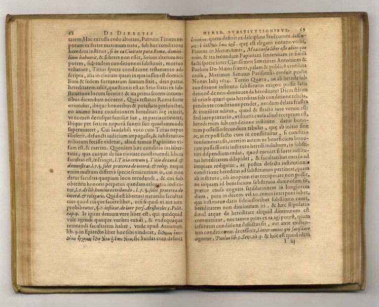 Thomae Papillonii [.] Tractatus de directis heredum substitutionibus. [Legato con:] …