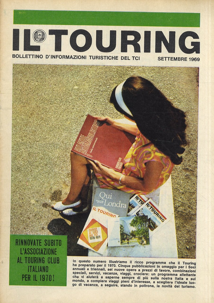 TOURING (IL). Bollettino d'informazioni turistiche del TCI. settembre 1969.