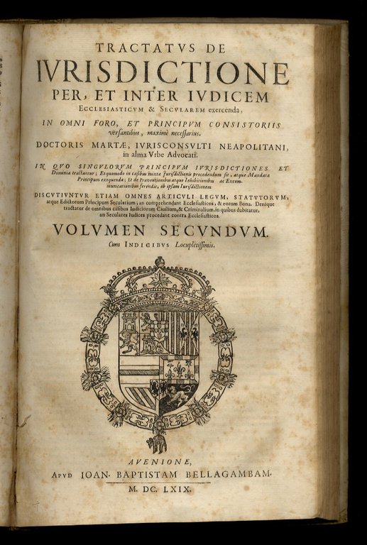 Tractatus de Iurisdictione per, et inter iudicem ecclesiasticum, & secularem …